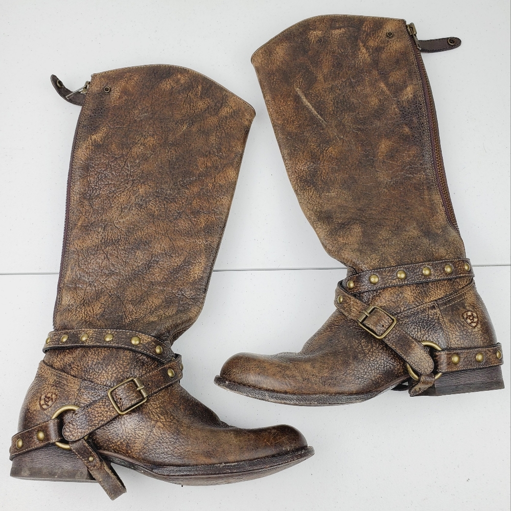 ARIAT Manhatten Brown Leather Western Riding Boots Style 10018631 Women Size 6.5